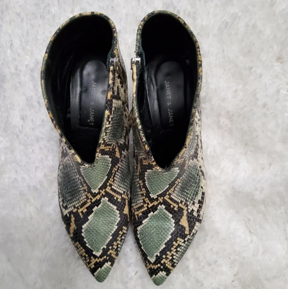 Janet & Janet Snakeskin Ankle Boots